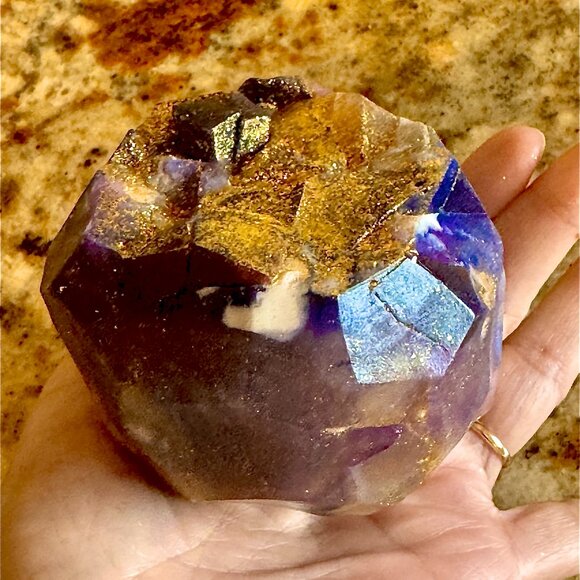 Crystal Soaps, Set 3 Jumbo Soaps, Rock Gem Soap Bars 9oz ea. Handmade Gift, Soap - Picture 9 of 15